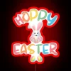 Brightly glowing Easter bunny brings joyful hoppy vibes to your space.