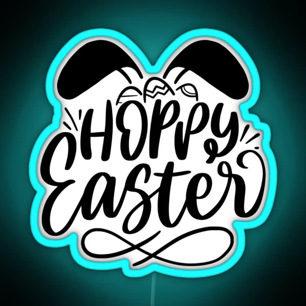 Hoppy Easter One Hoppy Mama RGB Neon Sign