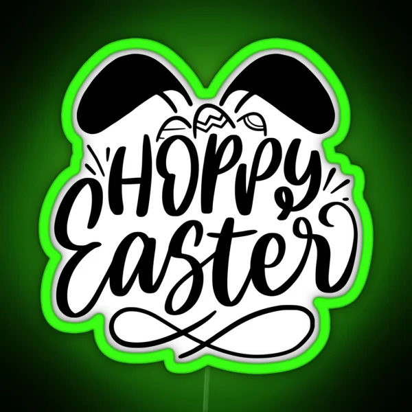 Hoppy Easter One Hoppy Mama RGB Neon Sign