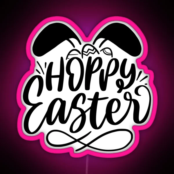 Hoppy Easter One Hoppy Mama RGB Neon Sign