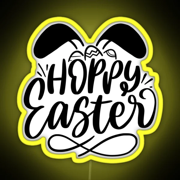 Hoppy Easter One Hoppy Mama RGB Neon Sign