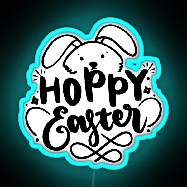 Hoppy Easter One Hoppy Mama RGB Neon Sign