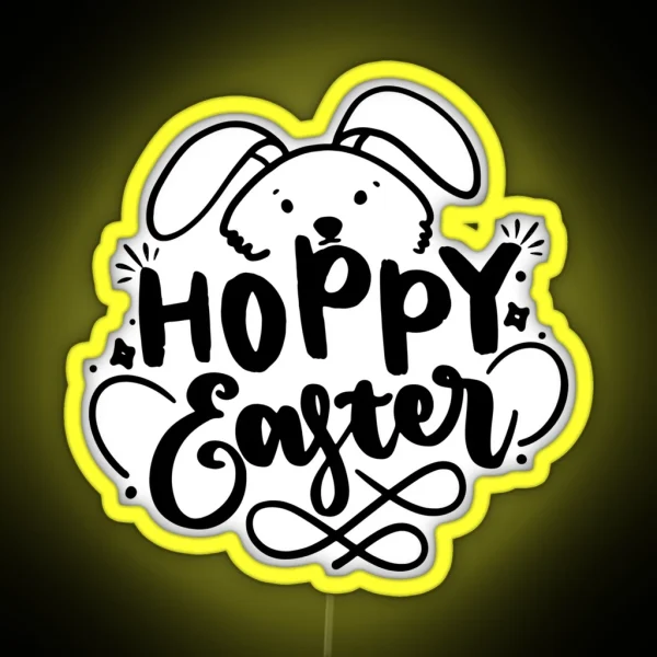 Hoppy Easter One Hoppy Mama RGB Neon Sign