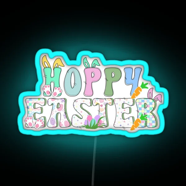 Hoppy Easter RGB Neon Sign