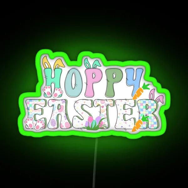 Hoppy Easter RGB Neon Sign