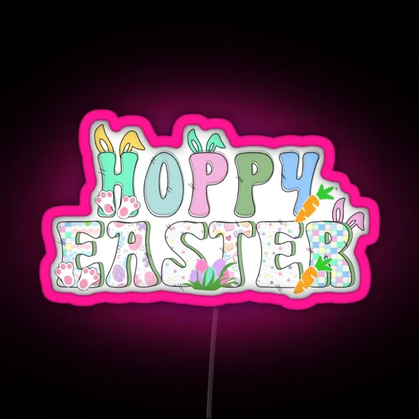 Hoppy Easter RGB Neon Sign