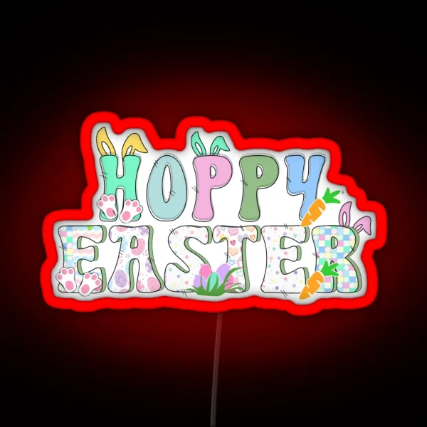 Hoppy Easter RGB Neon Sign