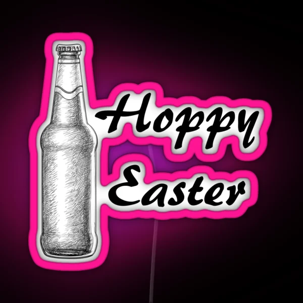 Hoppy Easter RGB Neon Sign