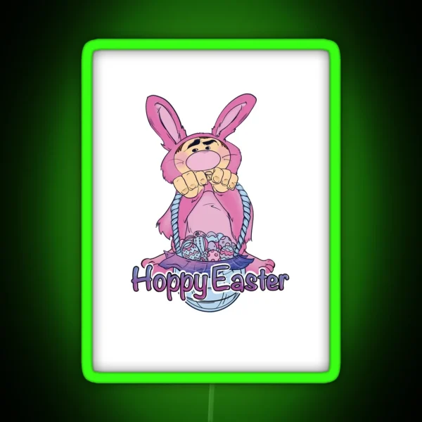 Hoppy Easter RGB Neon Sign