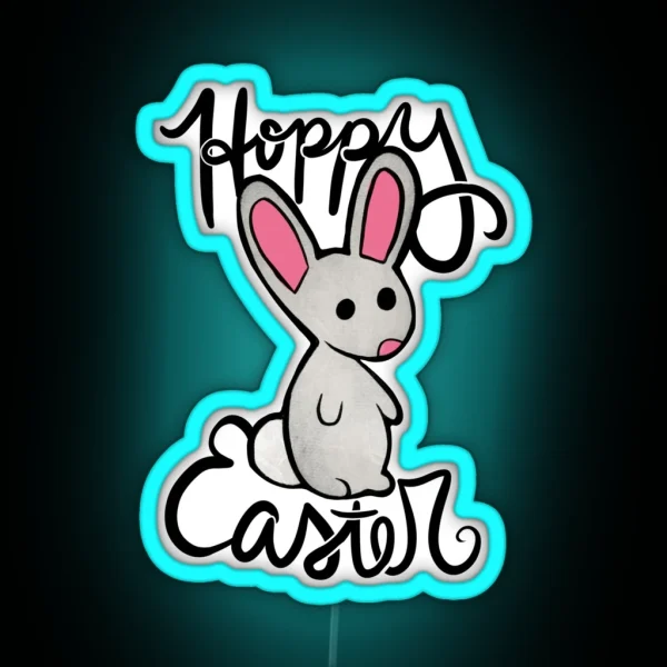 Hoppy Easter RGB Neon Sign