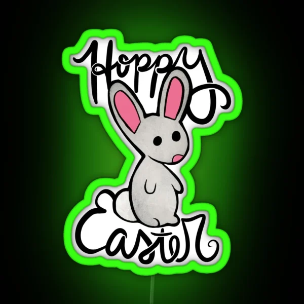 Hoppy Easter RGB Neon Sign