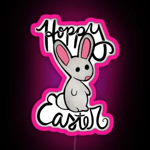 Hoppy Easter RGB Neon Sign