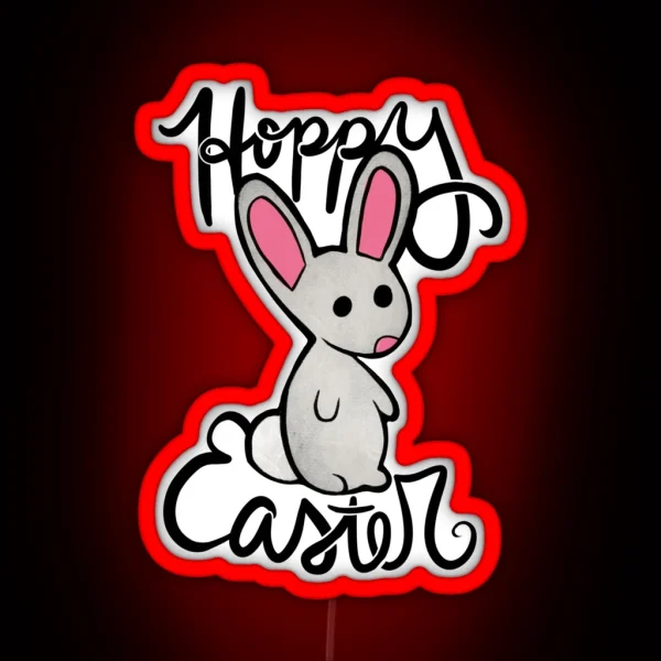 Hoppy Easter RGB Neon Sign
