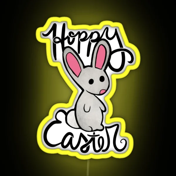 Hoppy Easter RGB Neon Sign