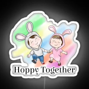 Hoppy Friends Hoppy Together RGB Neon Sign