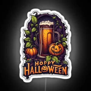 Hoppy Halloween RGB Neon Sign