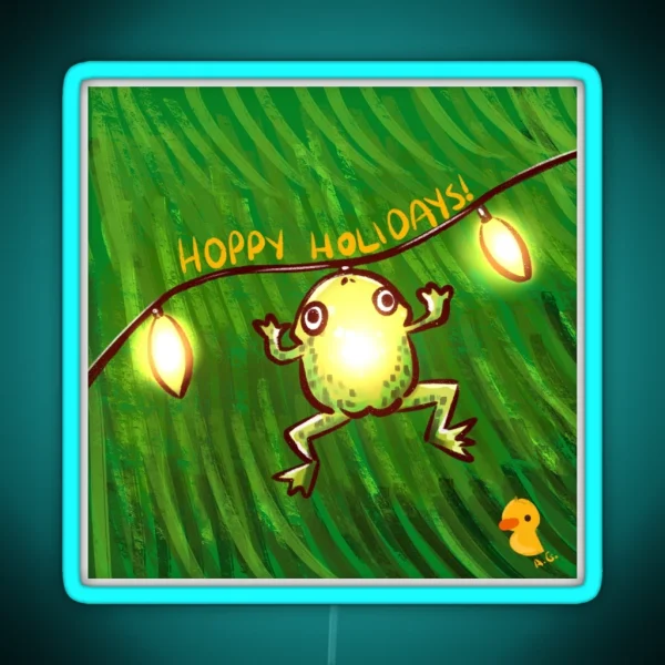 Hoppy Holidays RGB Neon Sign