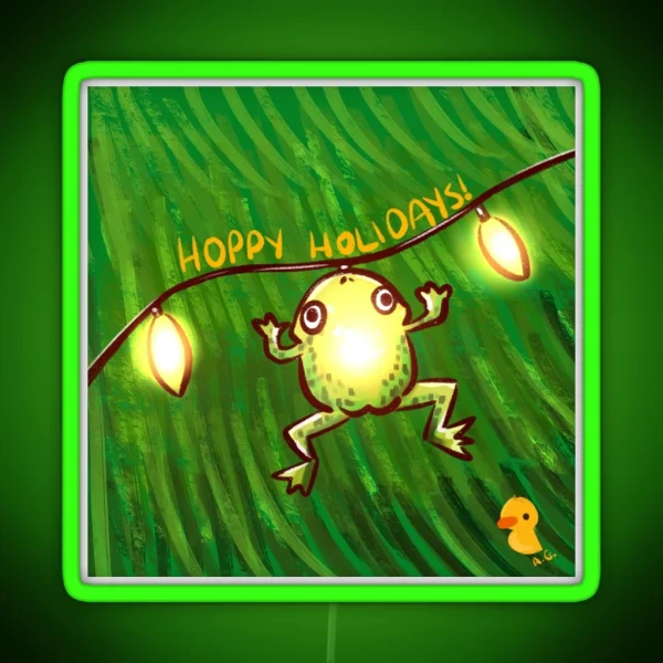 Hoppy Holidays RGB Neon Sign