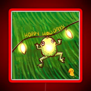 Hoppy Holidays RGB Neon Sign