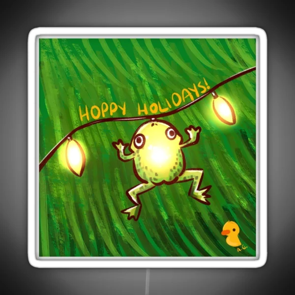 Hoppy Holidays RGB Neon Sign