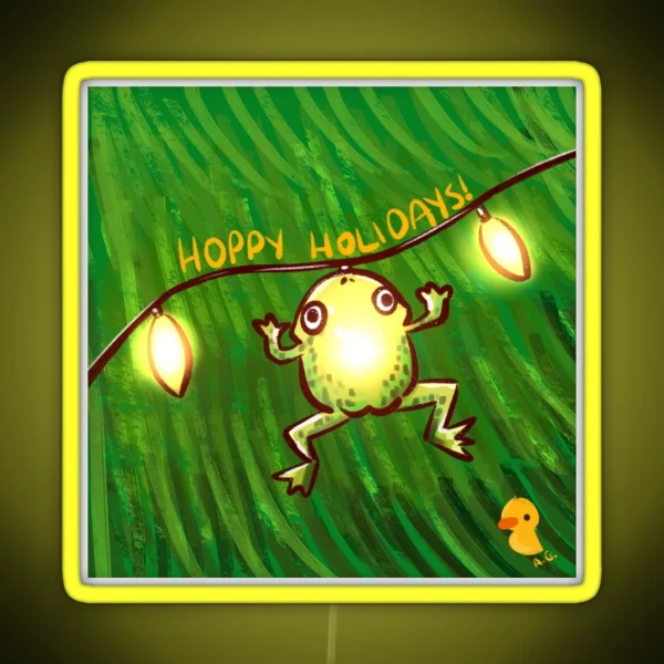 Hoppy Holidays RGB Neon Sign