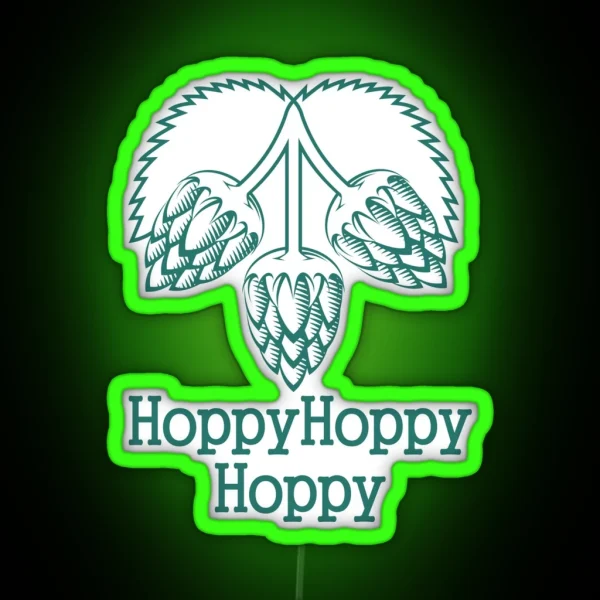 Hoppy Hoppy Hoppy RGB Neon Sign