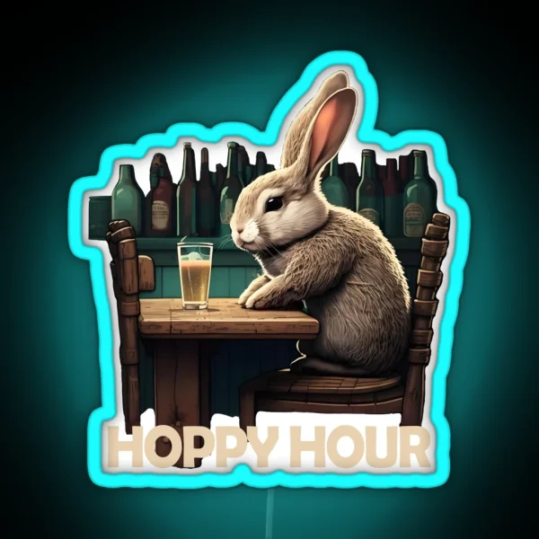 Hoppy Hour RGB Neon Sign