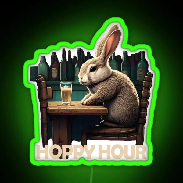 Hoppy Hour RGB Neon Sign