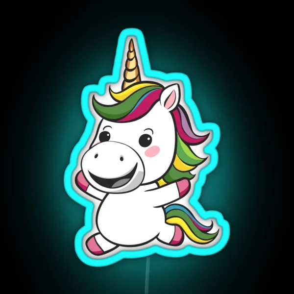 Hoppy Unicorn RGB Neon Sign