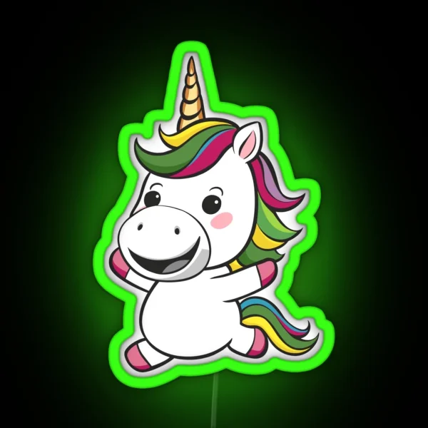 Hoppy Unicorn RGB Neon Sign