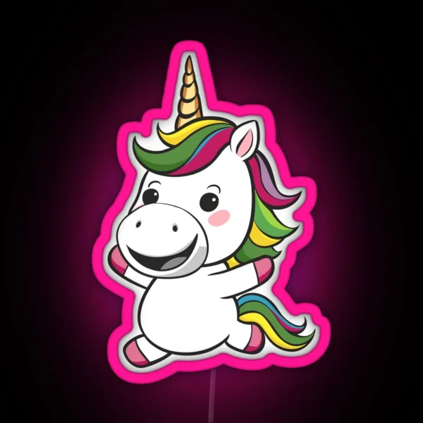 Hoppy Unicorn RGB Neon Sign