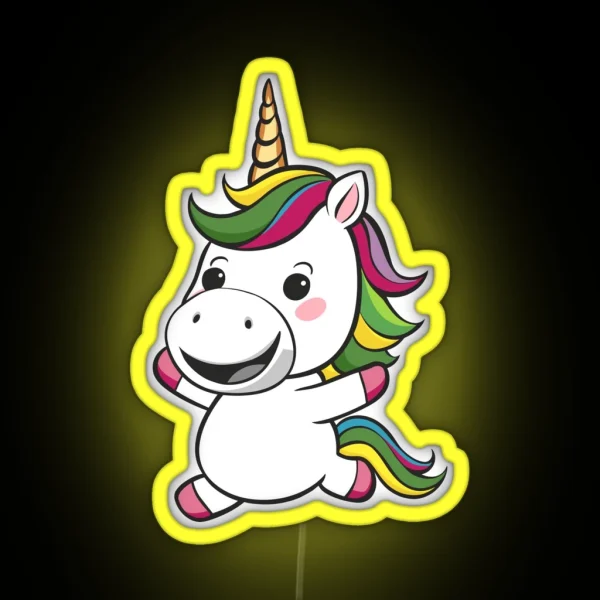 Hoppy Unicorn RGB Neon Sign