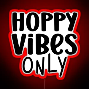 Hoppy Vibes Only Happy Easter RGB Neon Sign