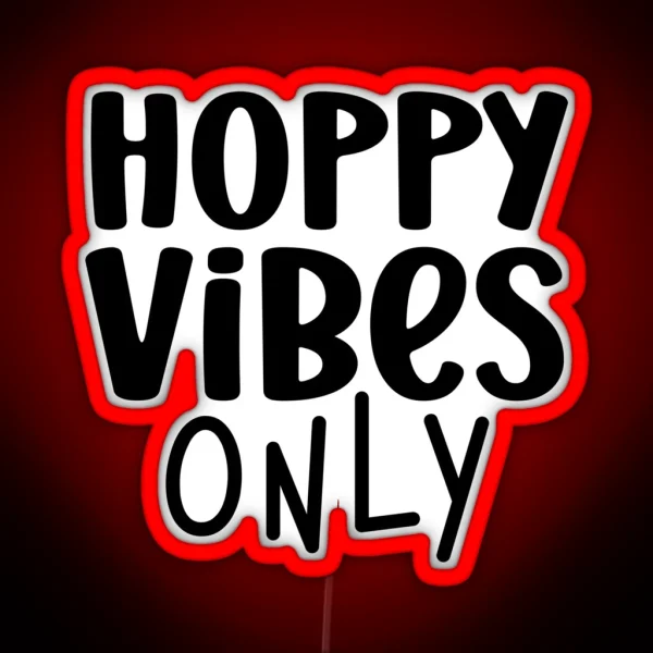 Hoppy Vibes Only Happy Easter RGB Neon Sign