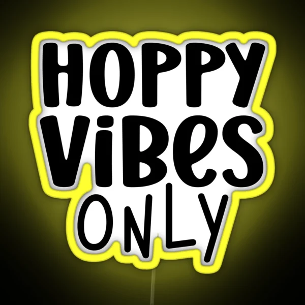 Hoppy Vibes Only Happy Easter RGB Neon Sign