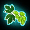 Vibrant Hops Botanical Wall Decor with RGB Colorful Neon Accents