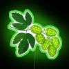 Whimsical Hops Home Decor Neon Sign with Vibrant Botanical Artwork Accents