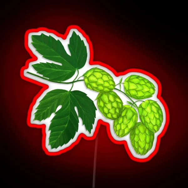 Hops Botanical Art RGB Neon Sign