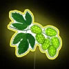 Vibrant LED botanical art display with RGB color changing technology