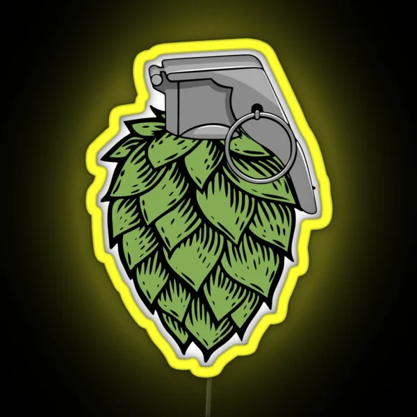 Hops Grenade Fire In The Hole RGB Neon Sign