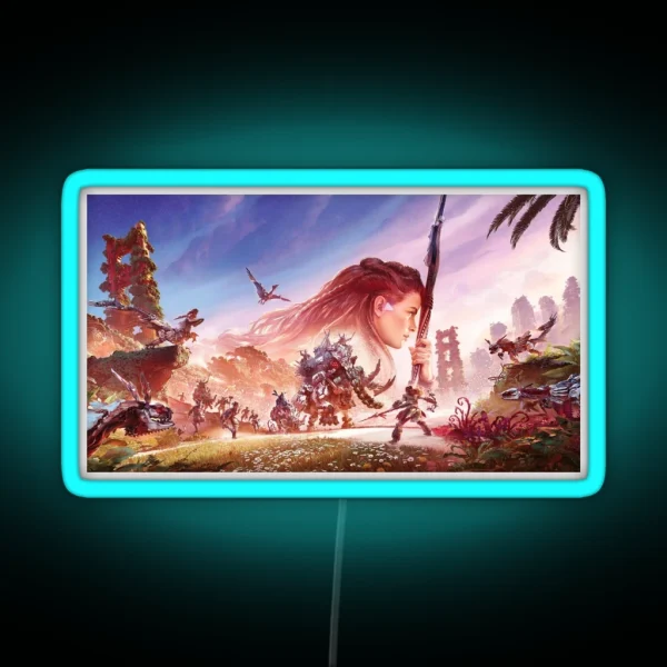 Horizon Forbidden West No Horizon Logo RGB Neon Sign