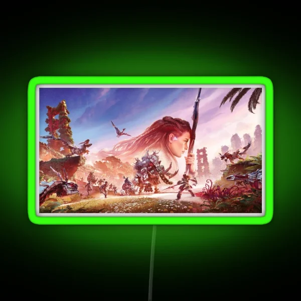 Horizon Forbidden West No Horizon Logo RGB Neon Sign