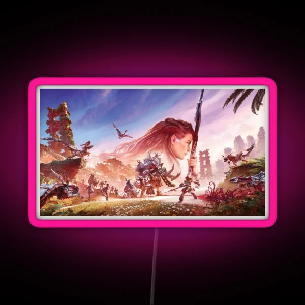 Horizon Forbidden West No Horizon Logo RGB Neon Sign