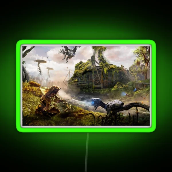 Horizon Forbidden West Robot Dinosaur RGB Neon Sign