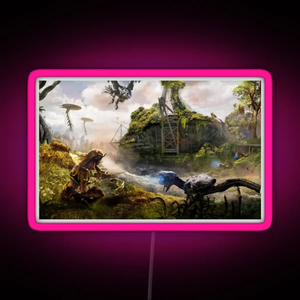 Horizon Forbidden West Robot Dinosaur RGB Neon Sign