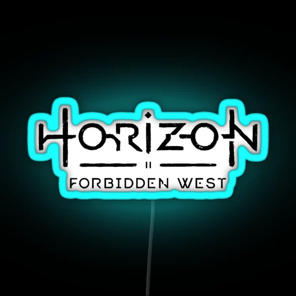Horizon Forbidden West Text Logo RGB Neon Sign