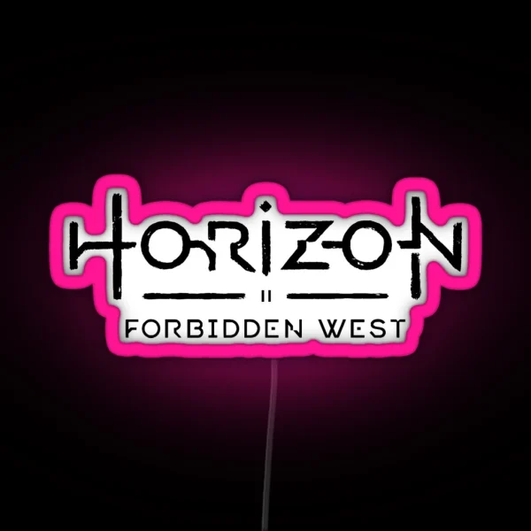 Horizon Forbidden West Text Logo RGB Neon Sign