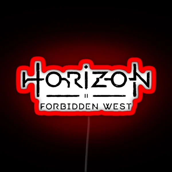 Horizon Forbidden West Text Logo RGB Neon Sign