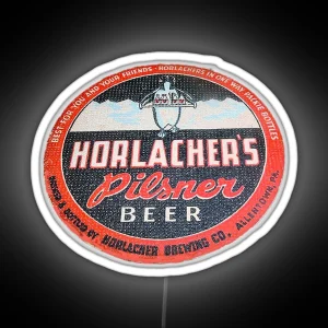 Horlacher S Beer Coaster Allentown PA Brewery Pilsner RGB Neon Sign