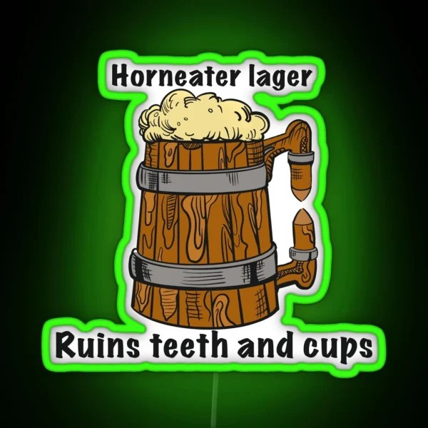 Horneater Lager RGB Neon Sign